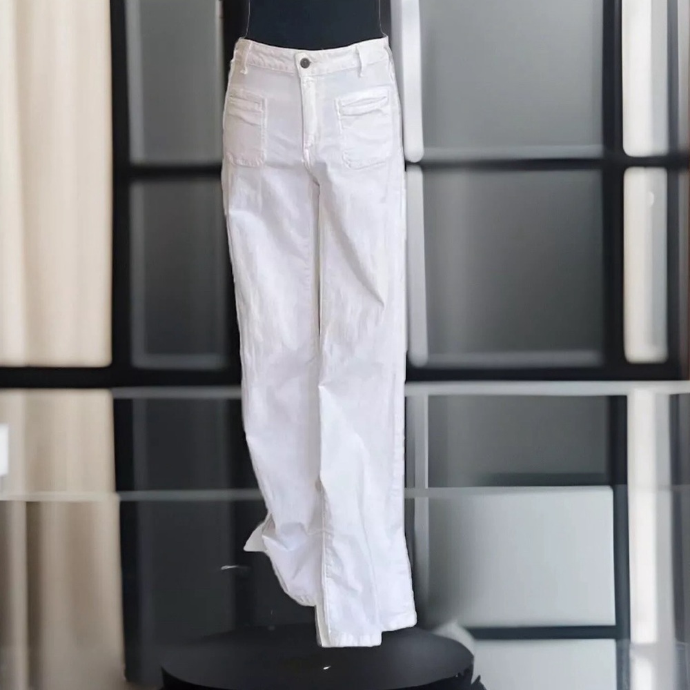 Anthropologie White Flare & Wide Leg Jeans